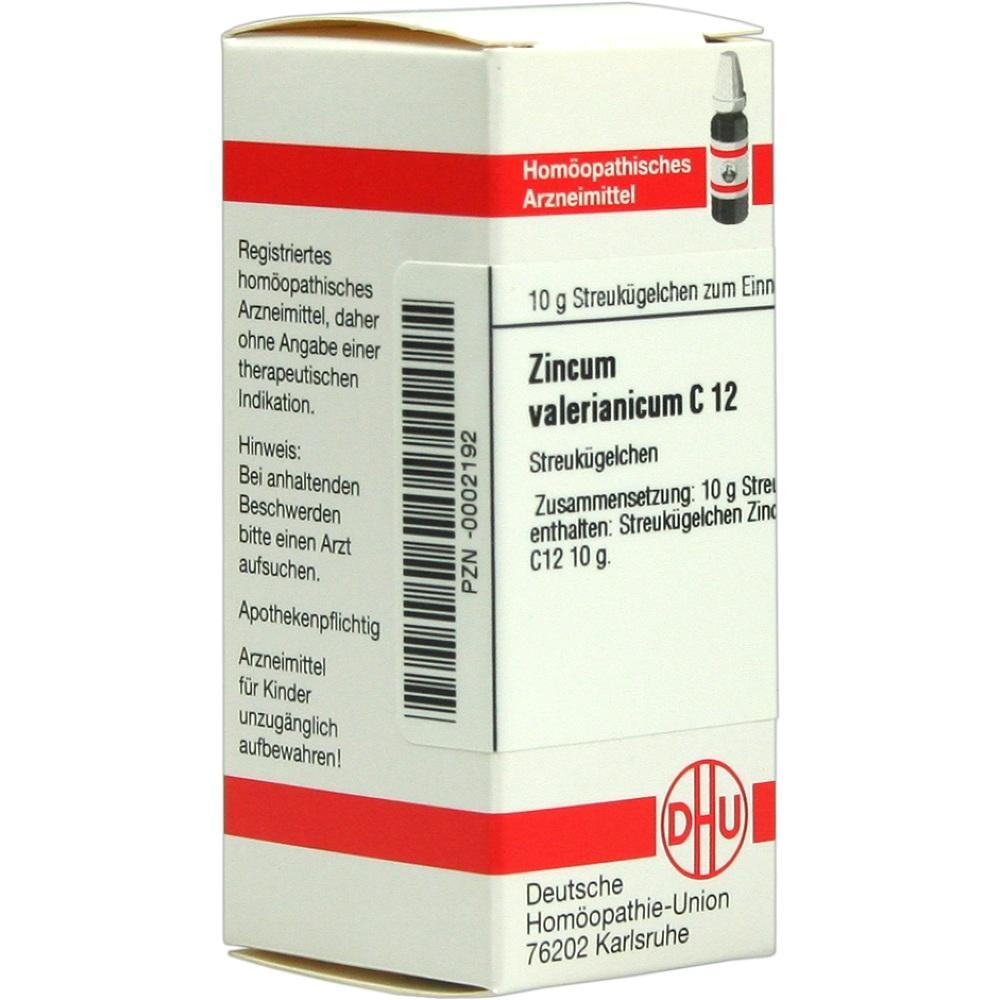 Weiße Medikamentenverpackung mit der Aufschrift "Zincum valerianicum C 12".