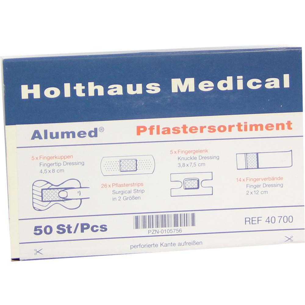 Eine Schachtel mit Pflaster von Holthaus Medical.