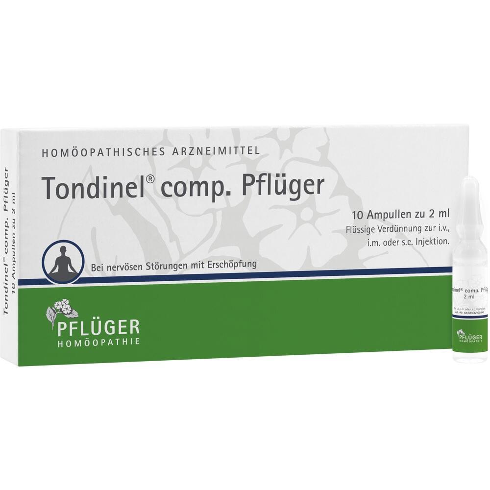 Packung mit hom&ouml;opathischem Mittel "Tondinel comp. Pfl&uuml;ger" f&uuml;r nerv&ouml;se St&ouml;rungen.