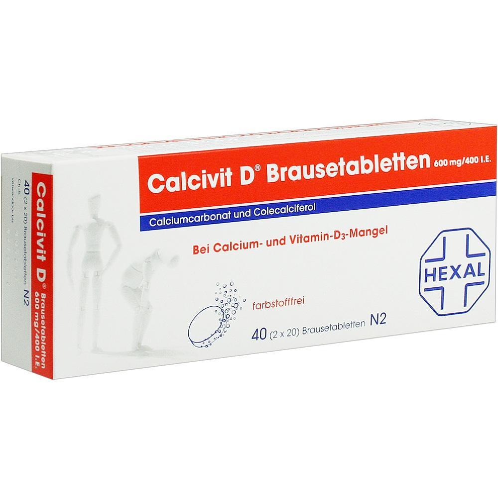 Eine Packung Calcivit D Brausetabletten f&uuml;r Calcium- und Vitamin-D3-Mangel.