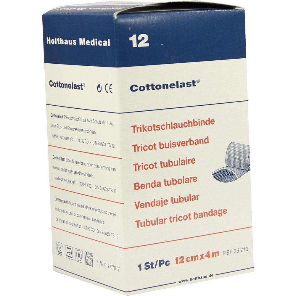 Eine Verpackung von Holthaus Medical f&uuml;r eine Trikotschlauchbinde namens Cottonelast.