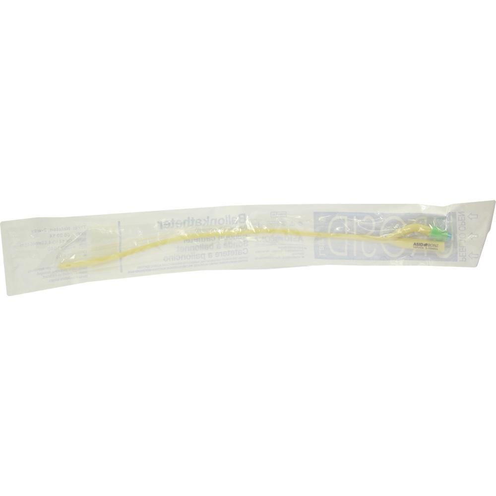 Ein Katheter in einer durchsichtigen Verpackung.