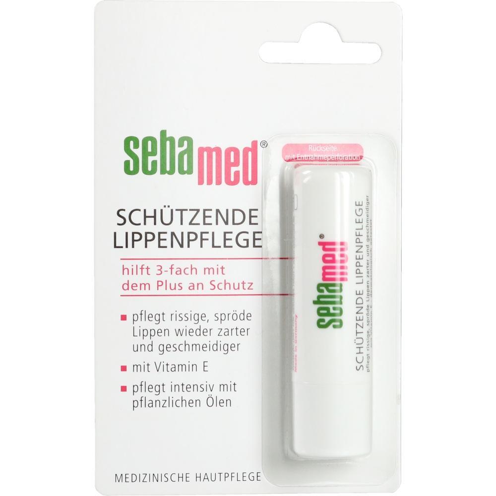 Ein Lippenpflegestift von Sebamed in weißer Verpackung.