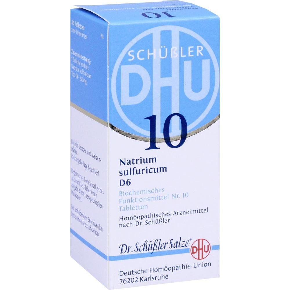 Eine Packung Schüßler-Salze Nr. 10 von der Deutschen Homöopathie-Union.