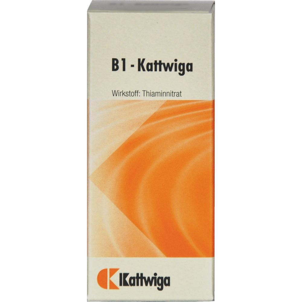 Eine Verpackung mit der Aufschrift "B1 - Kattwiga" und "Wirkstoff: Thiaminnitrat".