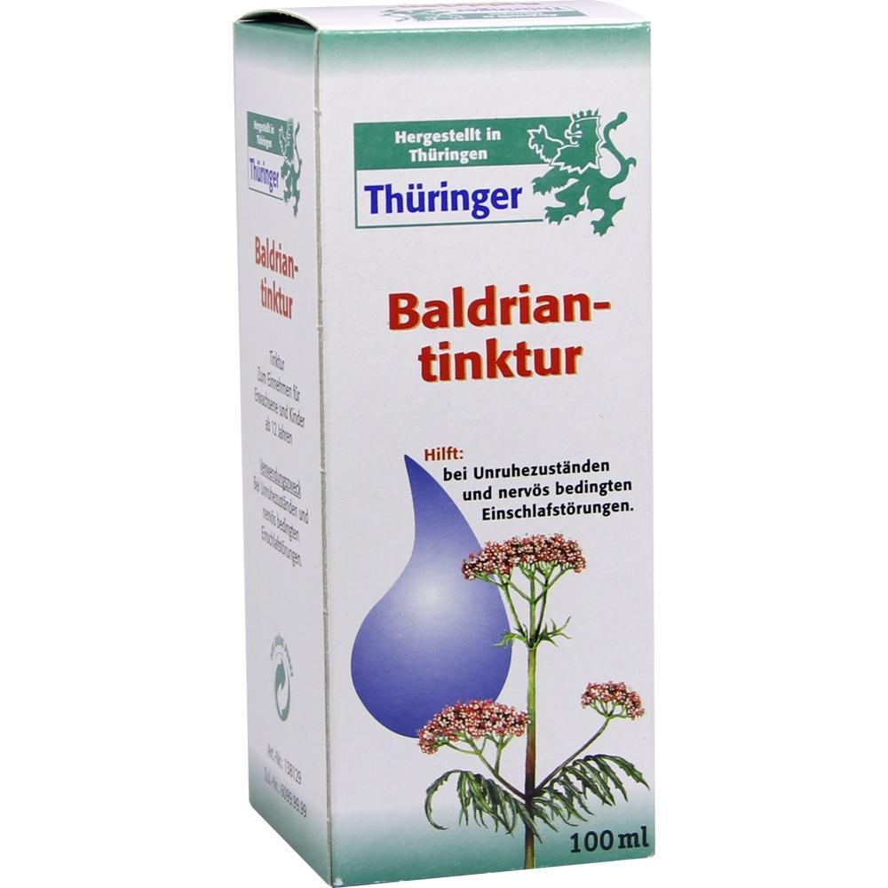 Eine wei&szlig;e Verpackung mit der Aufschrift "Baldrian-Tinktur".