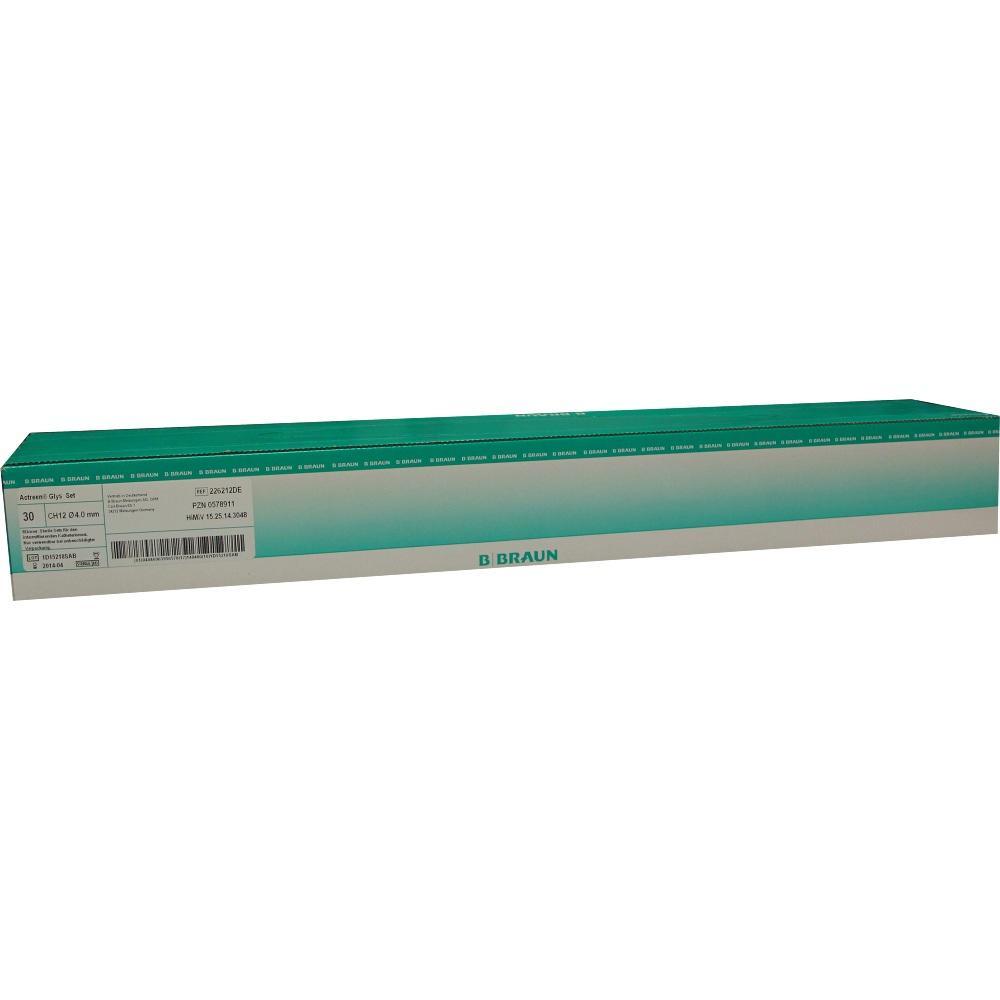 Eine lange, flache, grün-weiße Verpackung der Marke B. Braun.