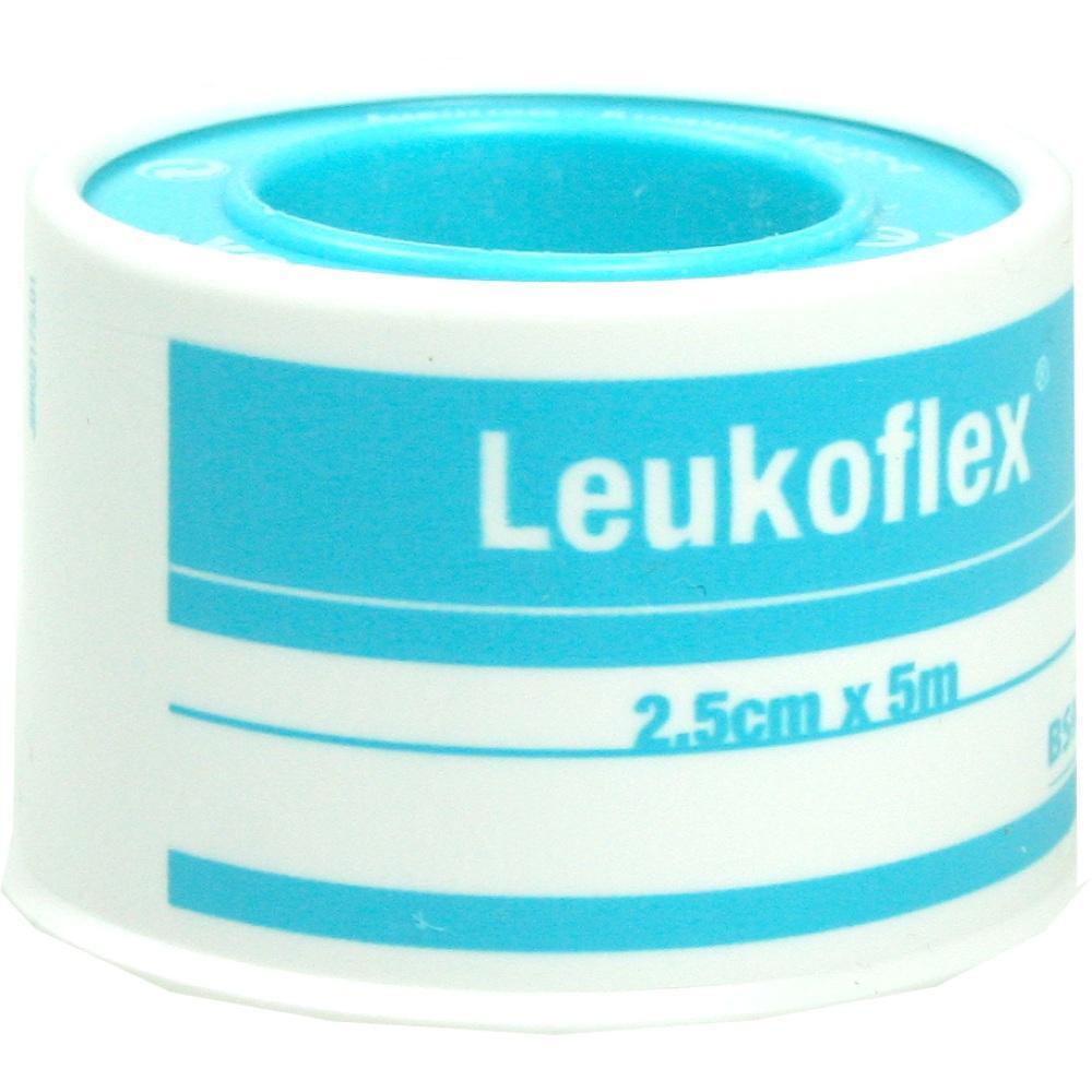 Eine Rolle medizinisches Klebeband mit der Aufschrift "Leukoflex".