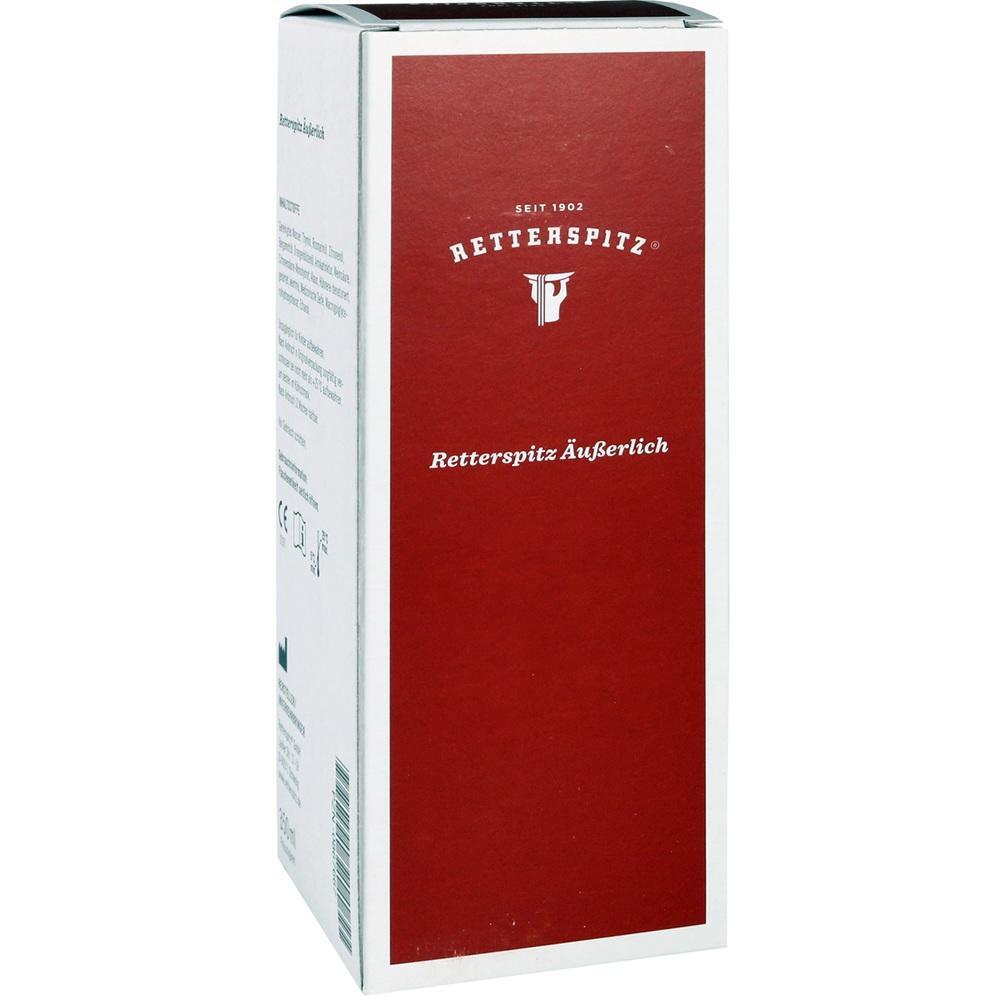 Weiße Verpackung mit rotem Etikett der Marke Retterspitz.