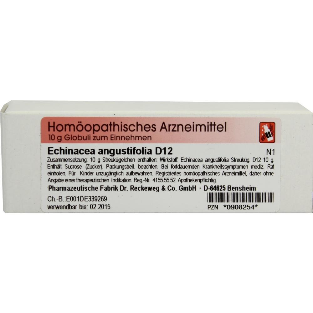Verpackung von homöopathischen Globuli mit Echinacea.