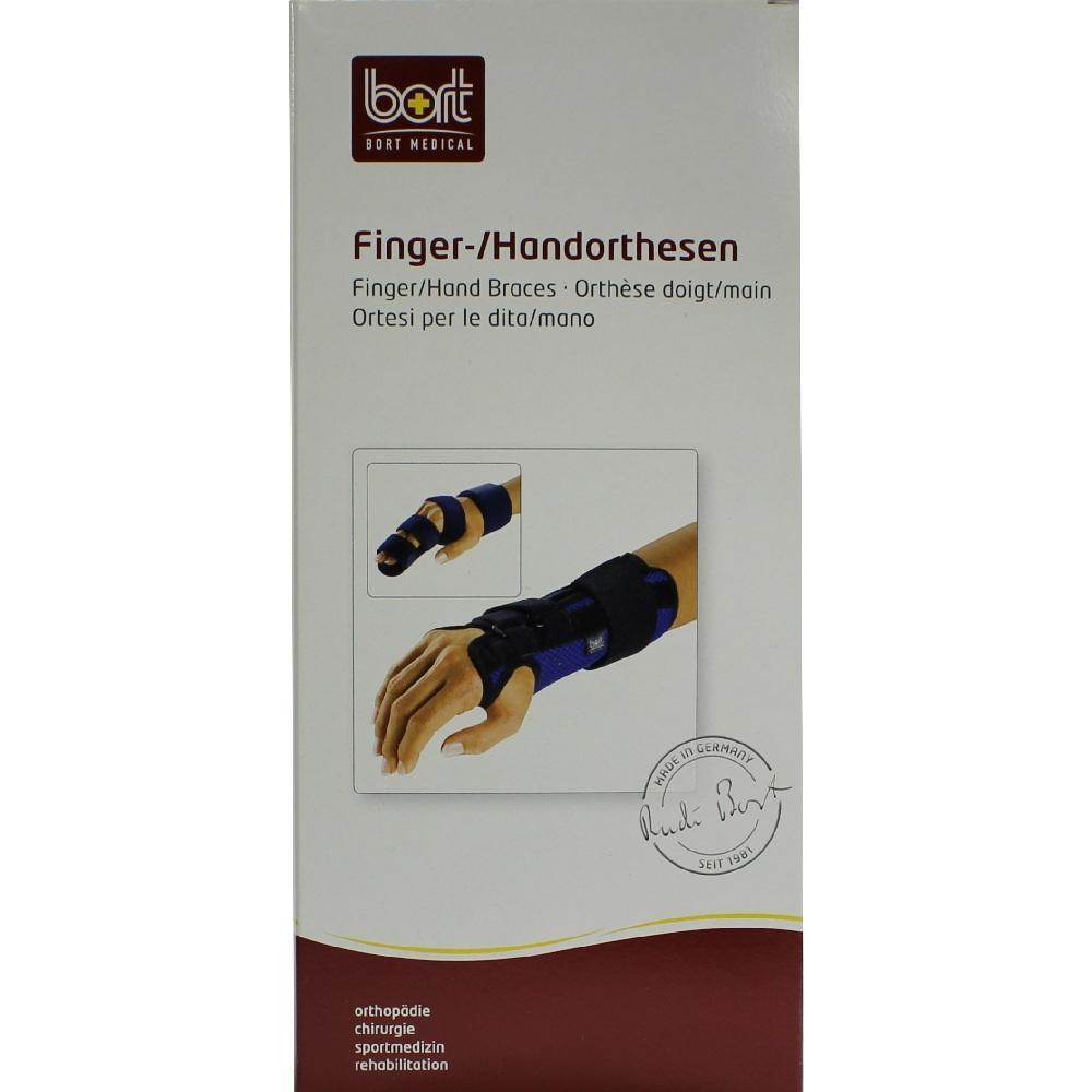 Verpackung für eine Finger- und Handorthese von Bort Medical.
