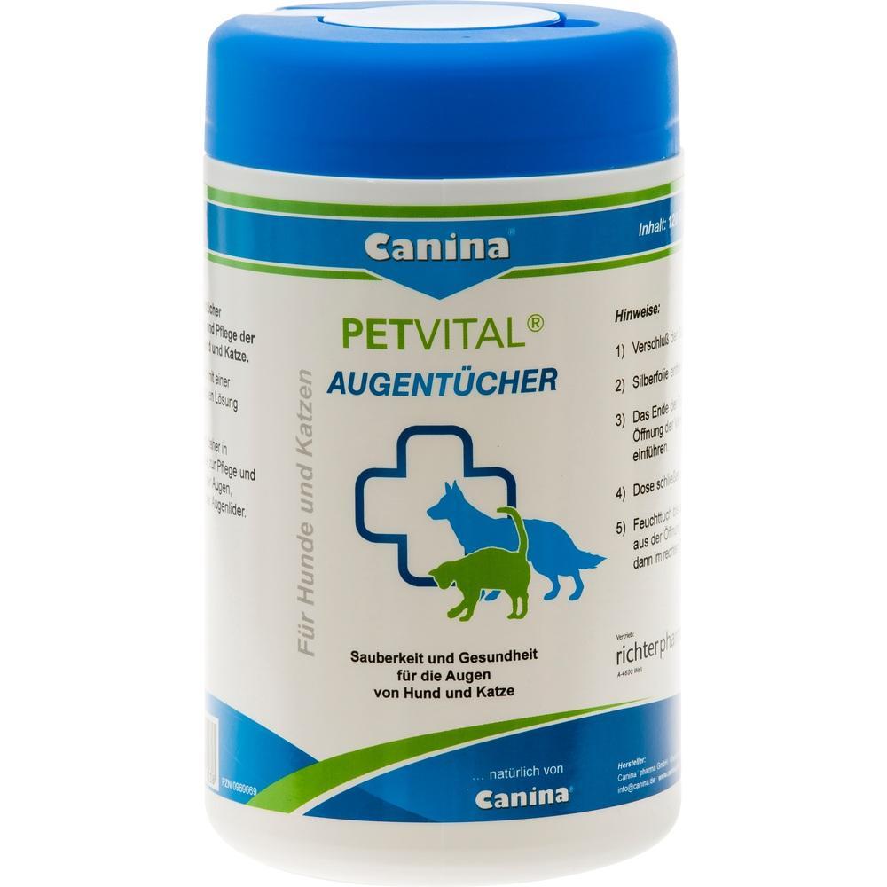 Dose mit Augent&uuml;chern f&uuml;r Hunde und Katzen, von Petvital Canina.