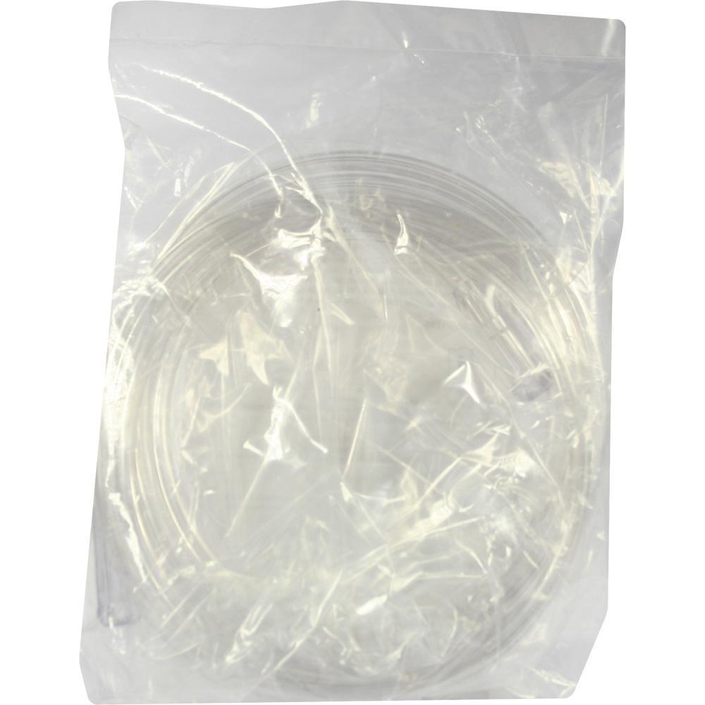 Ein Plastikbeutel mit transparentem Draht darin.