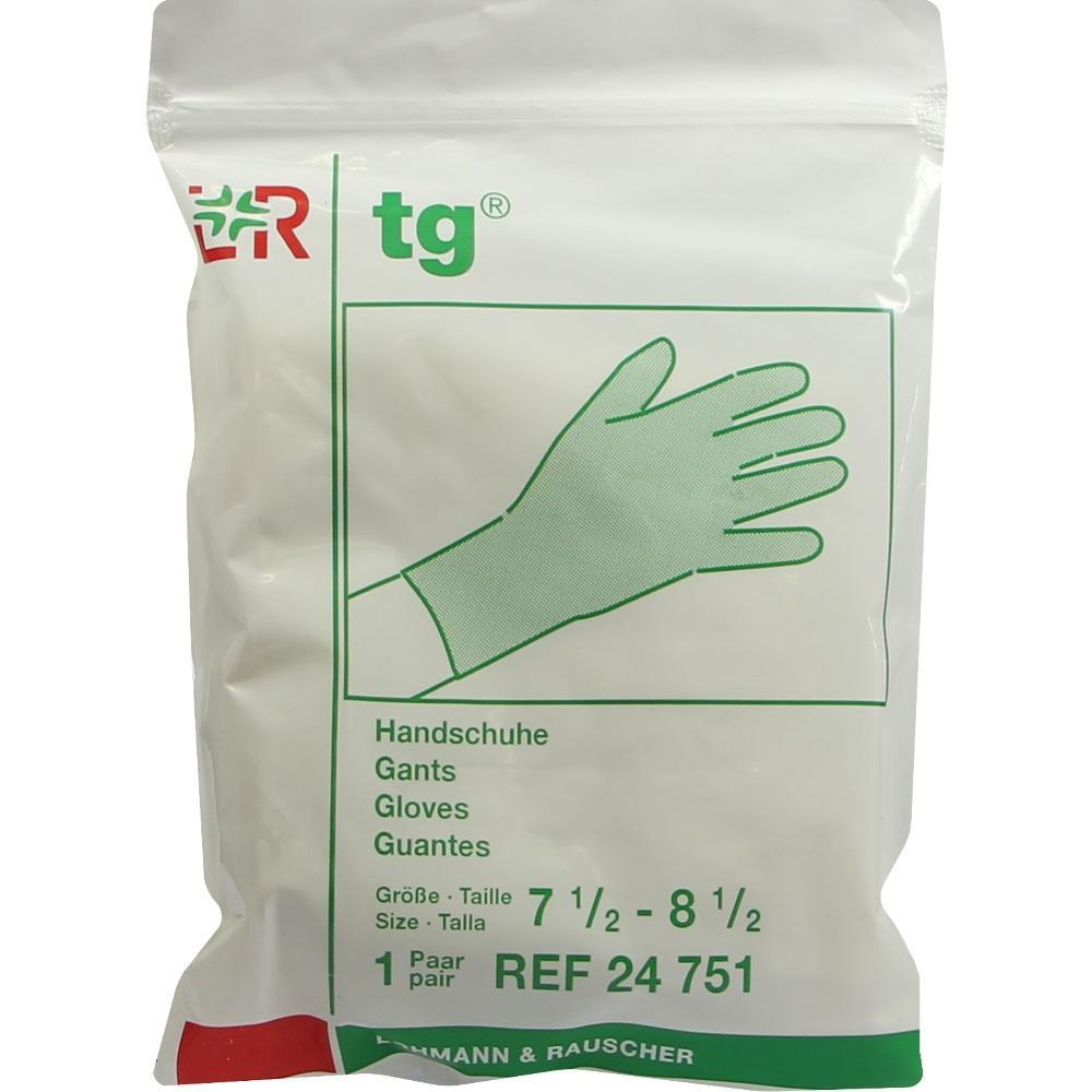 Die Verpackung zeigt ein Paar Handschuhe in der Größe 7 1/2 - 8 1/2.
