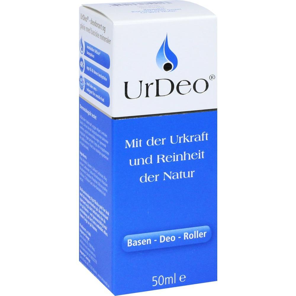 Dies ist eine blaue Deo-Verpackung mit der Aufschrift "UrDeo".