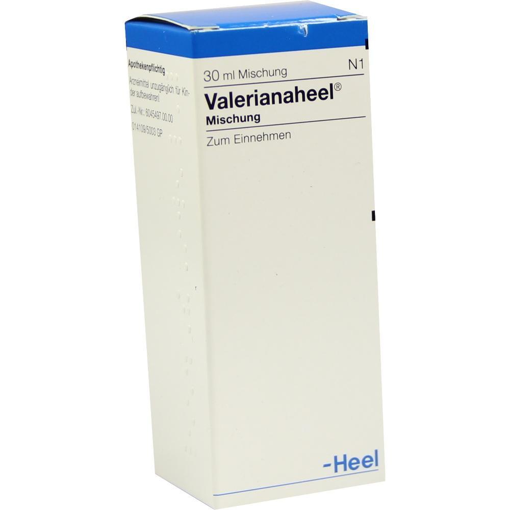 Eine weiße Arzneimittelverpackung mit der Aufschrift "Valerianaheel".