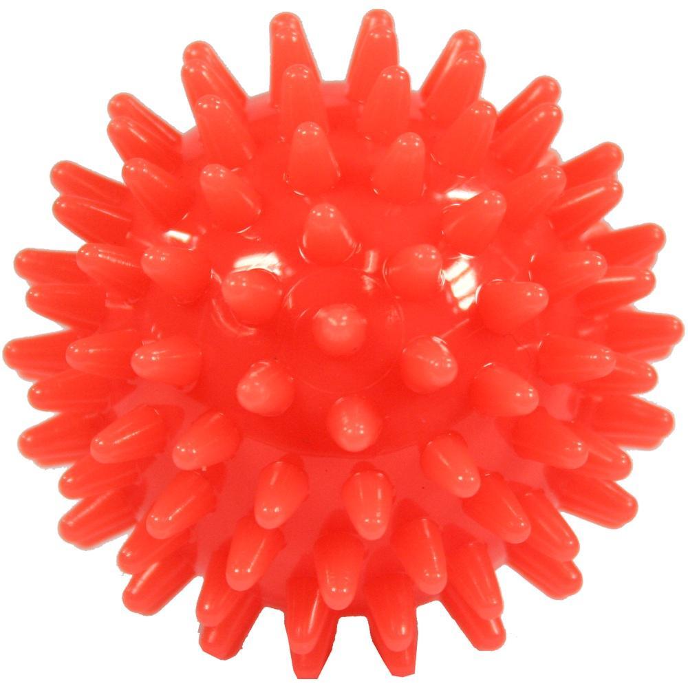 Ein roter, stacheliger Massageball.