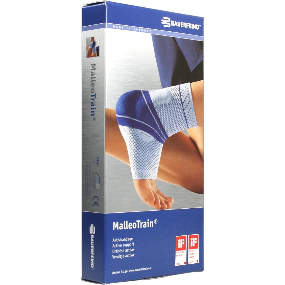 Verpackung einer Fußbandage mit Bild einer angelegten Bandage und der Aufschrift "MalleoTrain".