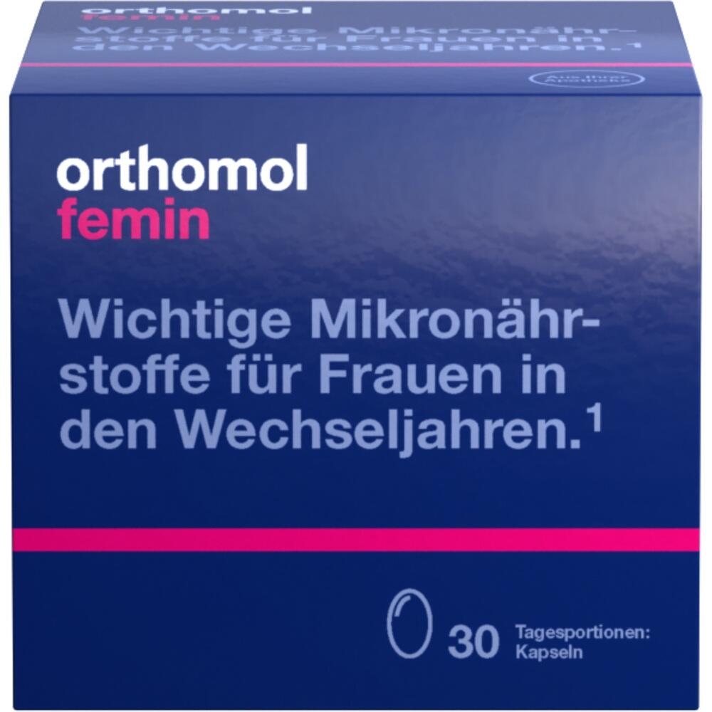 Blau-lila Verpackung von Mikronährstoffen für Frauen in den Wechseljahren.