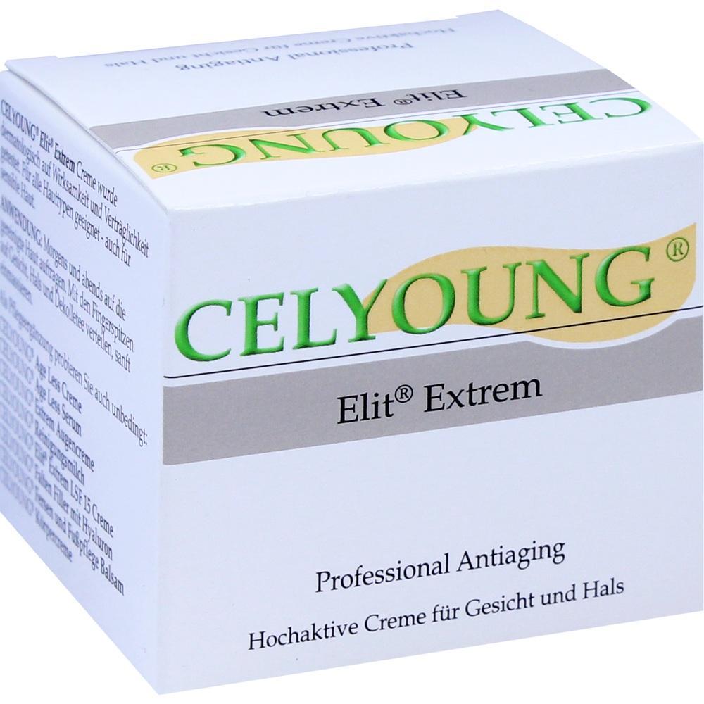Eine weiße Schachtel mit der Aufschrift "CELYOUNG Elit Extrem".