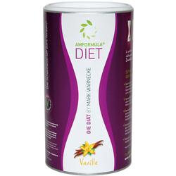 Lila Dose mit Diätpulver und Vanillegeschmack.