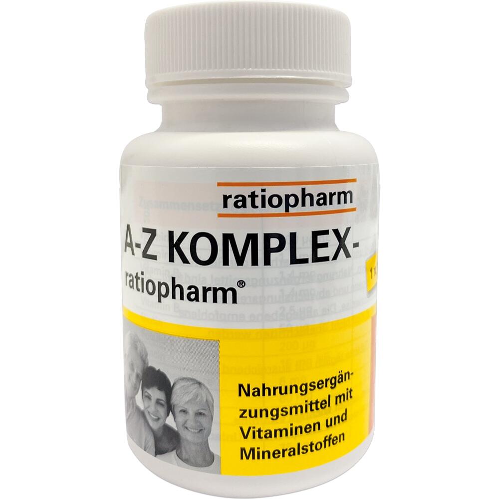 Eine Dose Nahrungsergänzungsmittel von Ratiopharm mit Vitaminen und Mineralstoffen.
