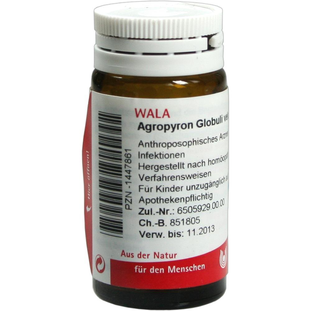 Braunes Fläschchen mit weißem Deckel und rotem Etikett für homöopathische Globuli.