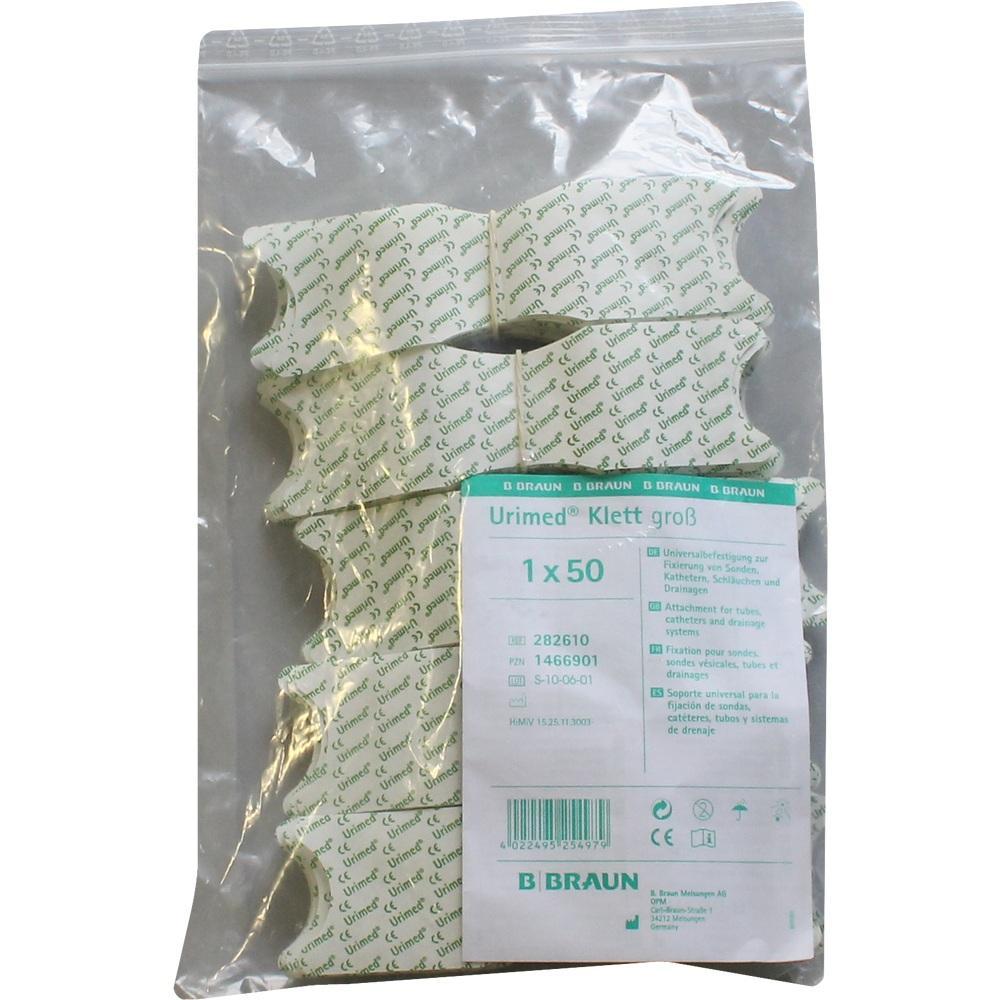 Eine Plastikt&uuml;te mit medizinischen Klettverschl&uuml;ssen von B. Braun.