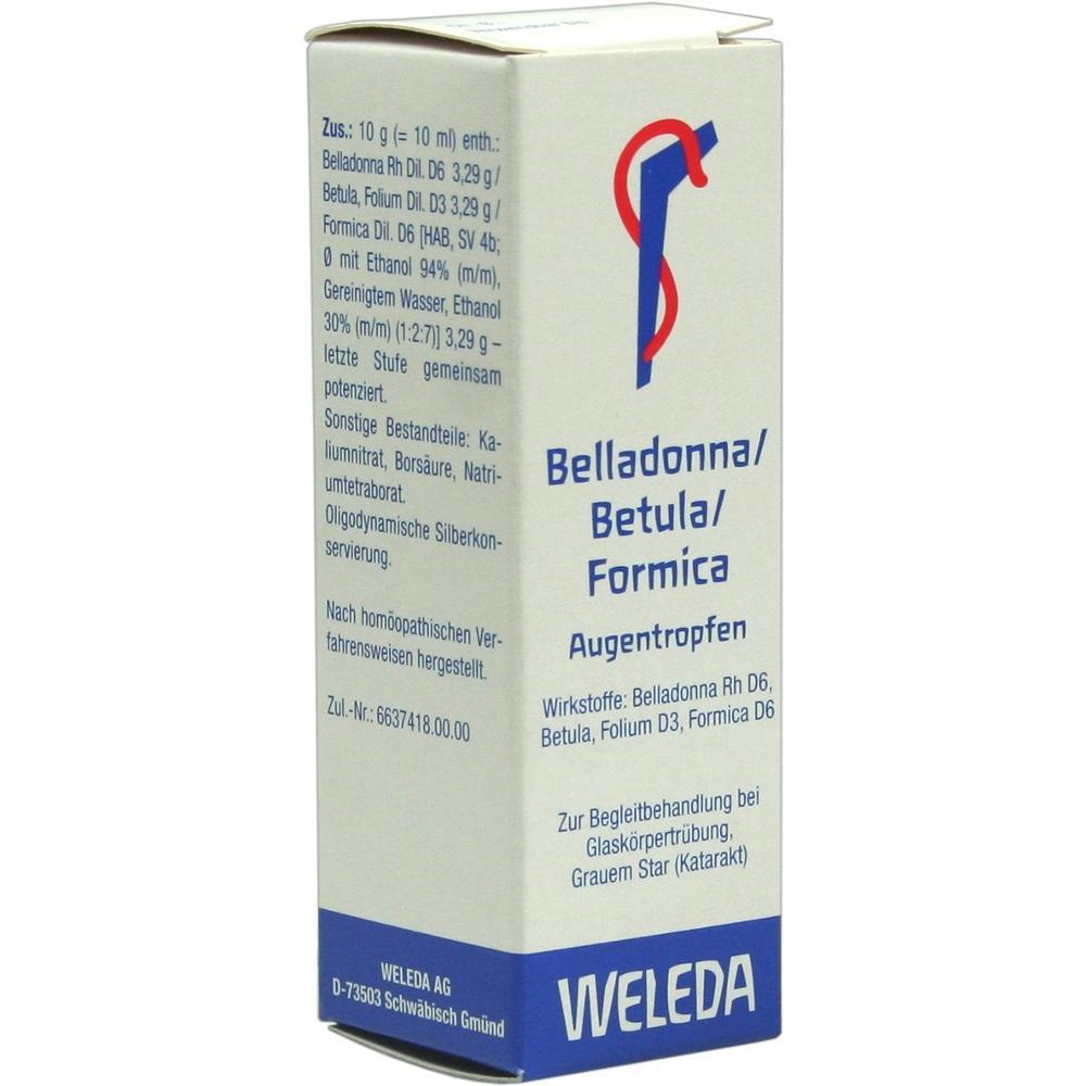 Verpackung für homöopathische Augentropfen von Weleda.
