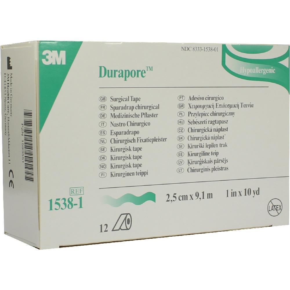Eine Packung mit chirurgischem Klebeband der Marke 3M Durapore.