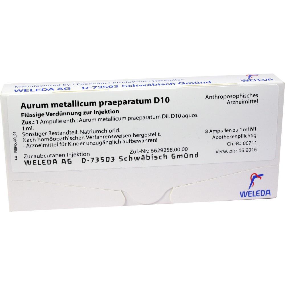 Eine Packung mit Ampullen für Injektionen von Weleda.