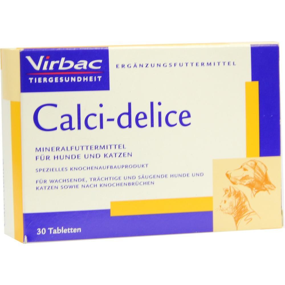 Verpackung eines Mineralfuttermittels f&uuml;r Hunde und Katzen mit dem Namen "Calci-delice".