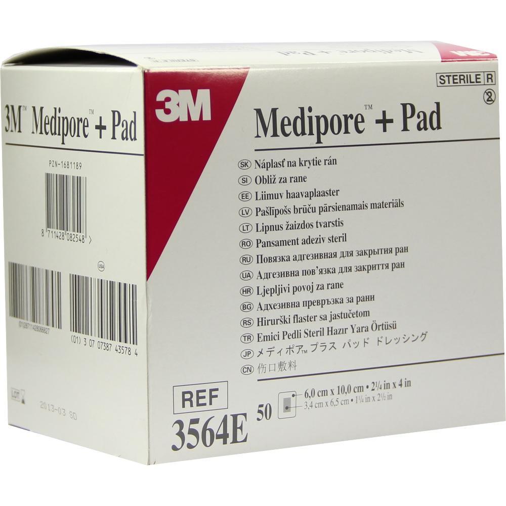 Eine weiße Schachtel mit dem Aufdruck "3M Medipore + Pad".