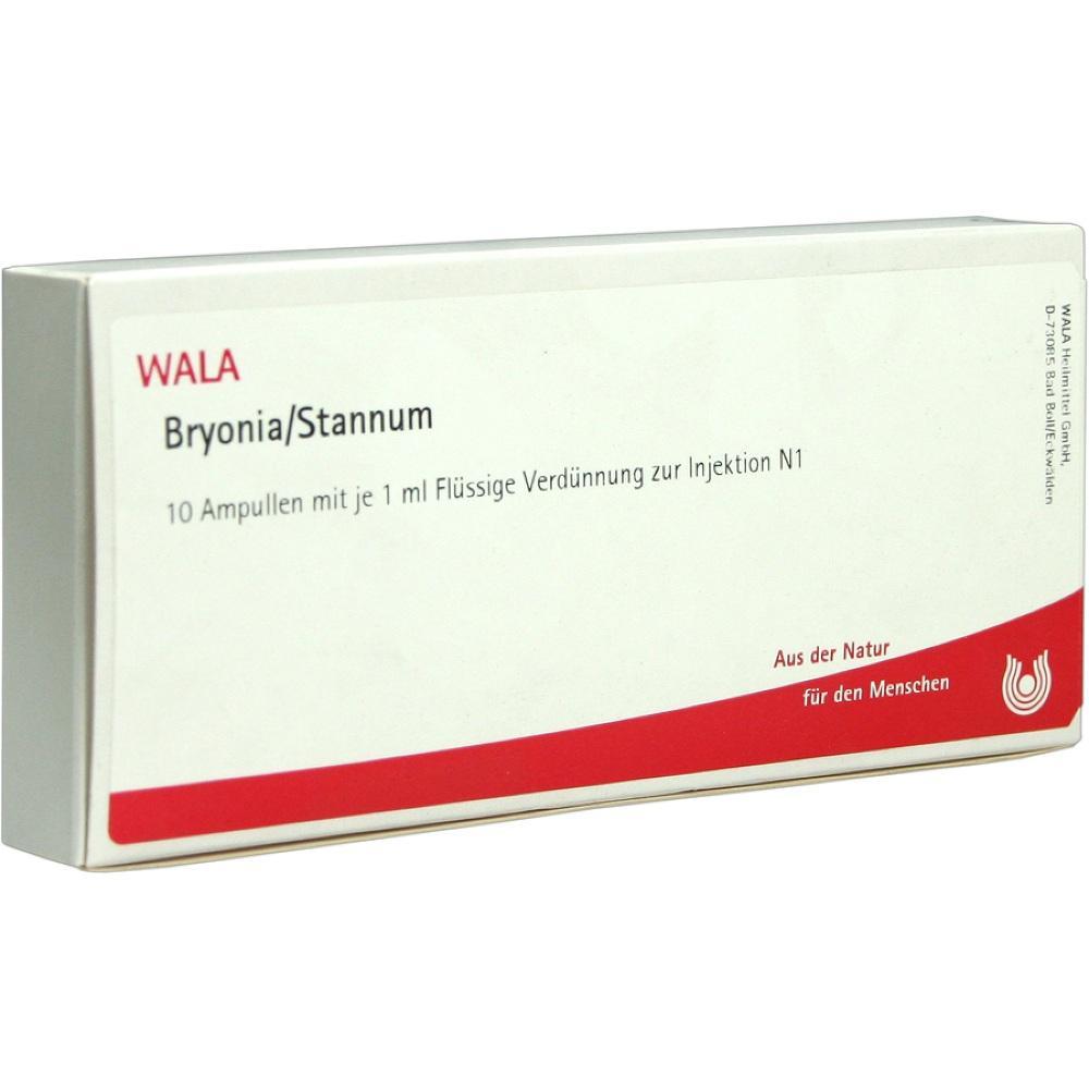 Eine weiße Packung mit der Aufschrift "WALA Bryonia/Stannum".