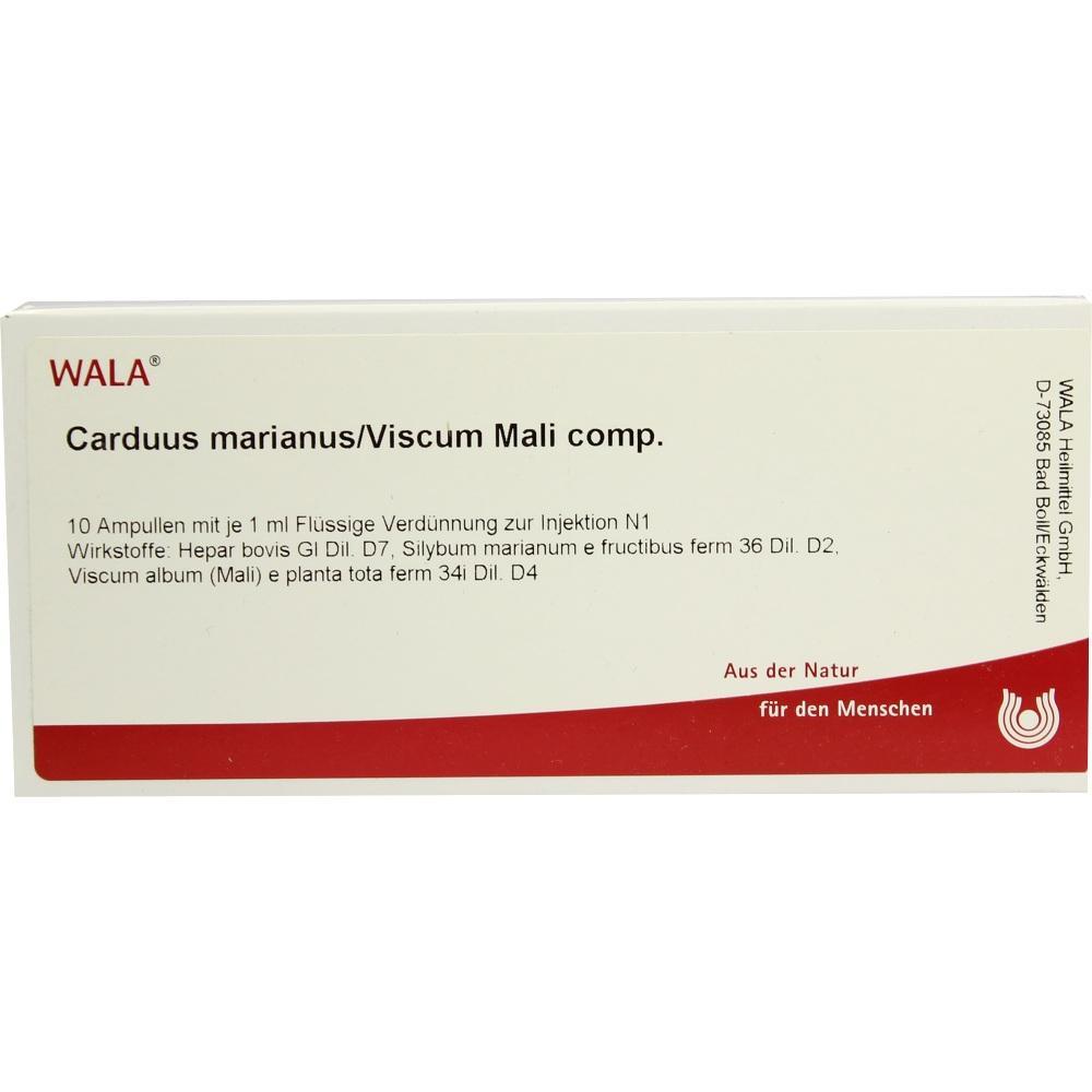 Weiße Medikamentenschachtel mit rotem Logo und Text für Ampullen zur Injektion.
