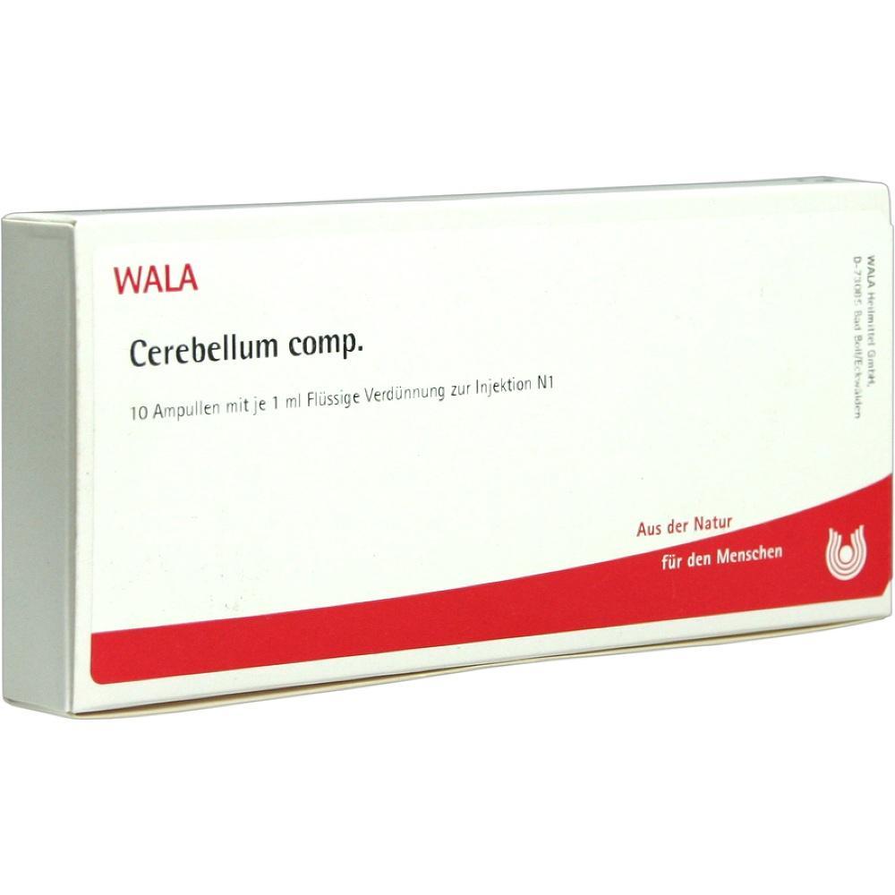 Eine Packung mit Ampullen für Injektionen mit dem Namen "Cerebellum comp.".