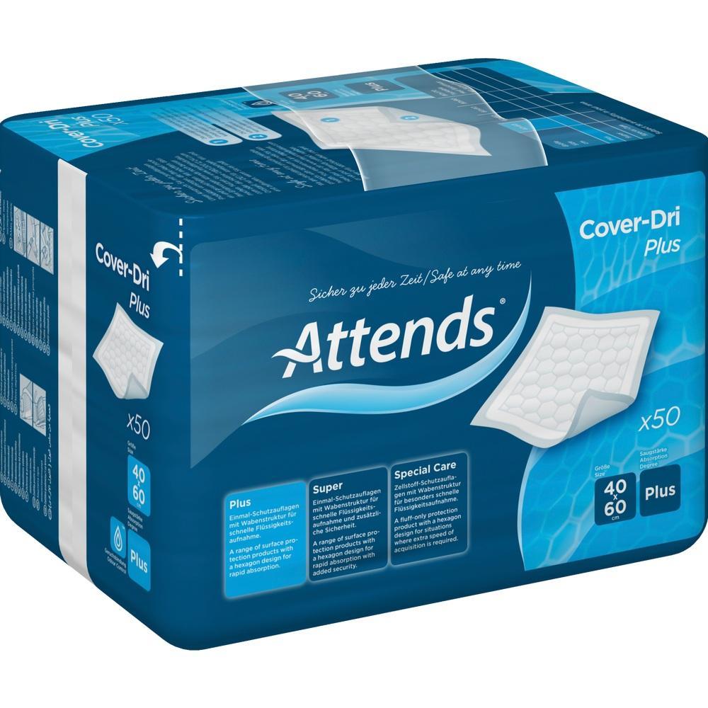 Ein blauer Beutel mit 50 Einweg-Unterlagen von Attends.