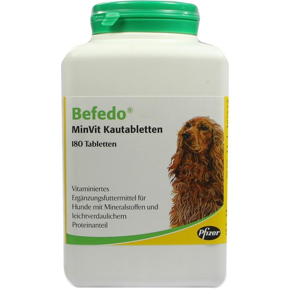 Ein Beh&auml;lter mit Hundevitamin-Kautabletten mit Bild eines Hundes darauf.