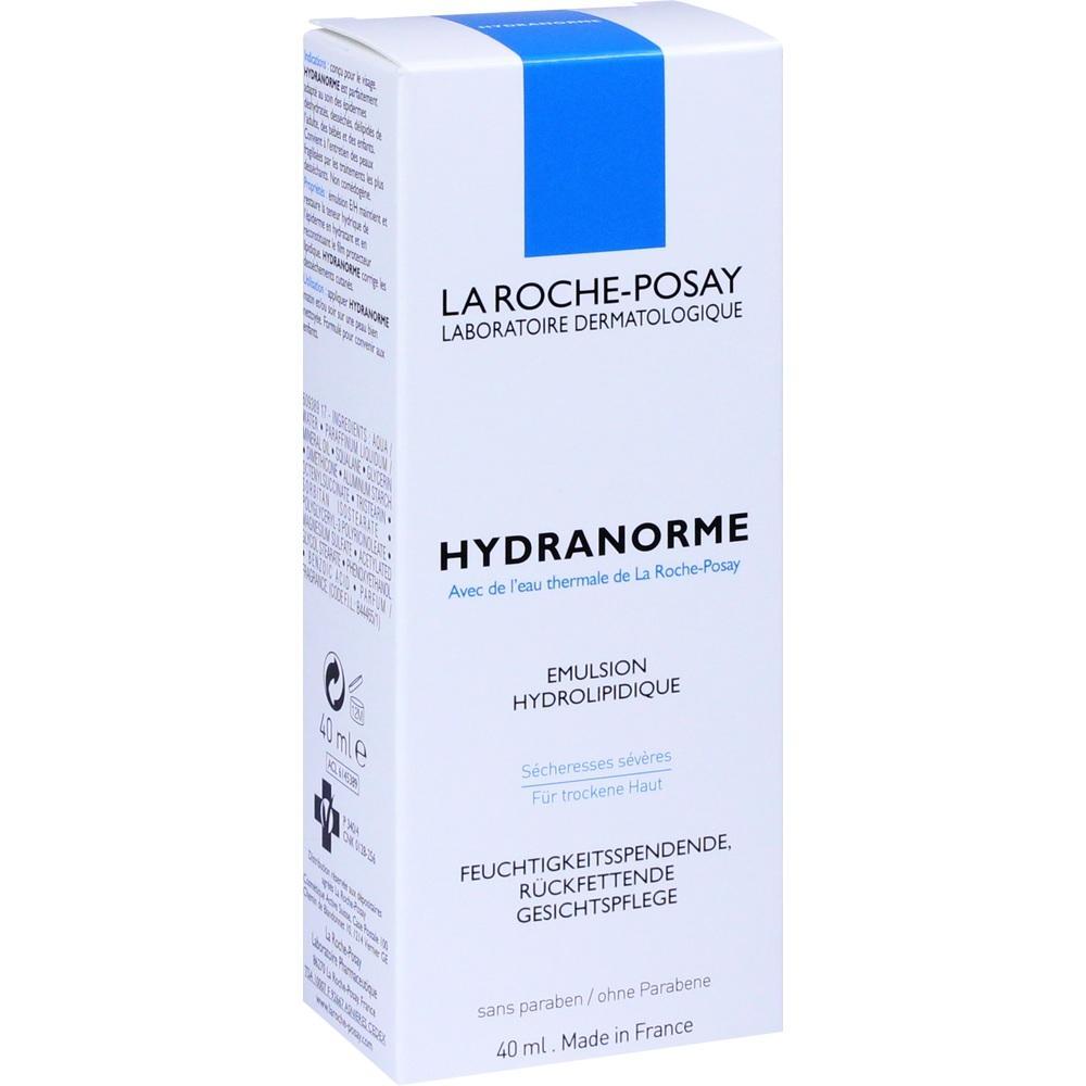 Wei&szlig;e Verpackung einer Feuchtigkeitscreme von La Roche-Posay f&uuml;r trockene Haut.
