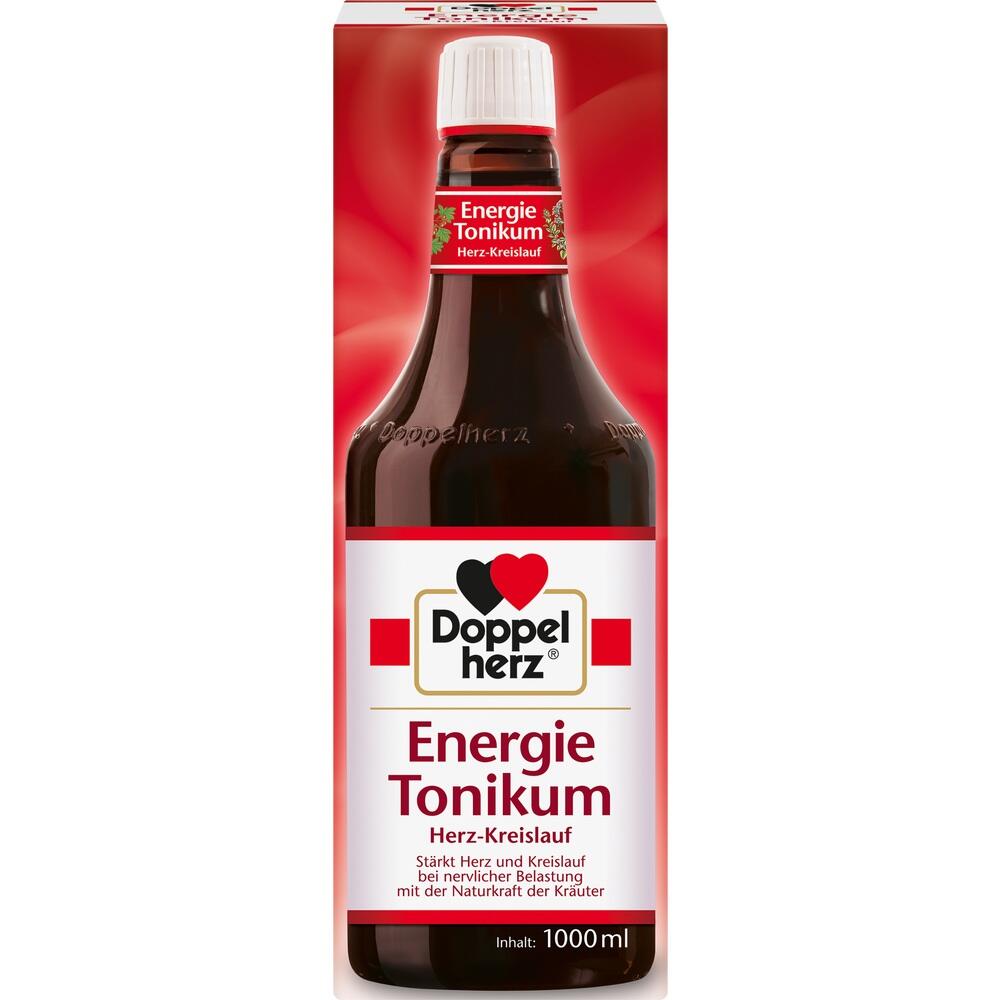 Eine Flasche Doppelherz Energie Tonikum f&uuml;r Herz und Kreislauf.