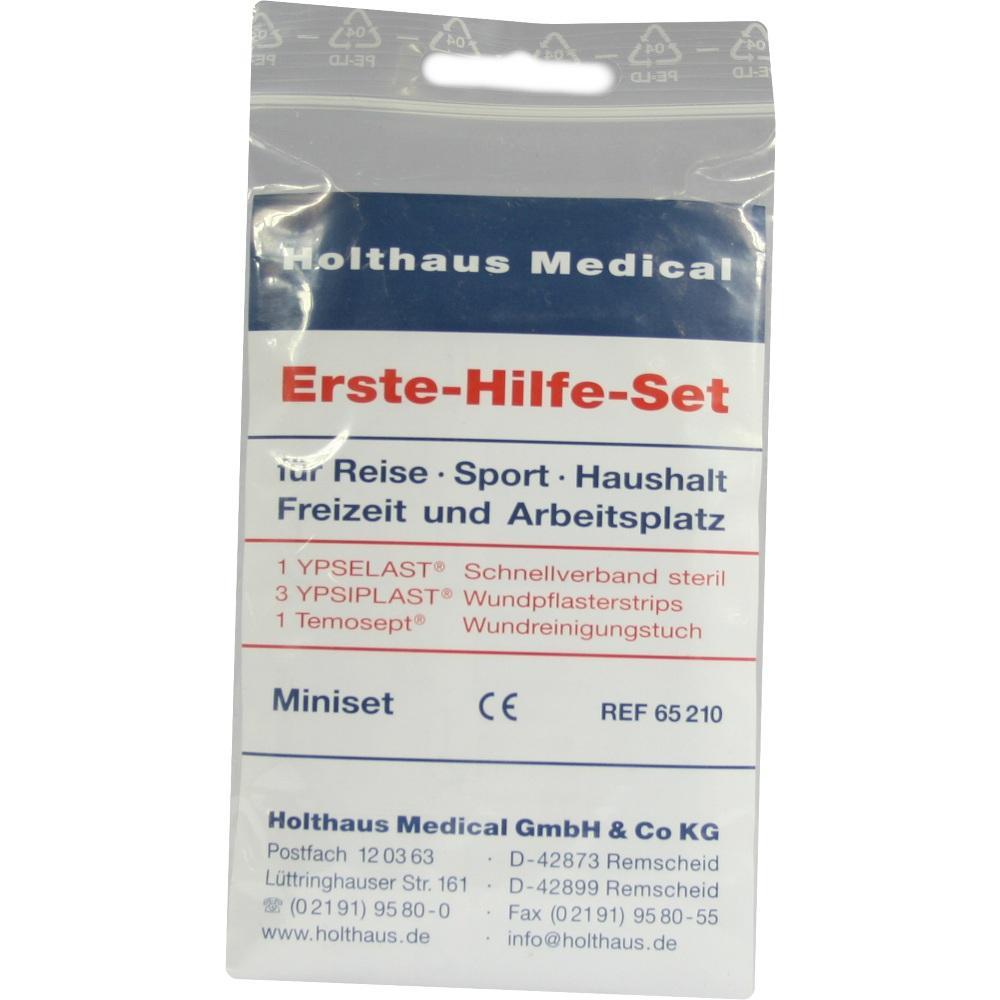 Eine wei&szlig;e Verpackung f&uuml;r ein Erste-Hilfe-Set von Holthaus Medical.