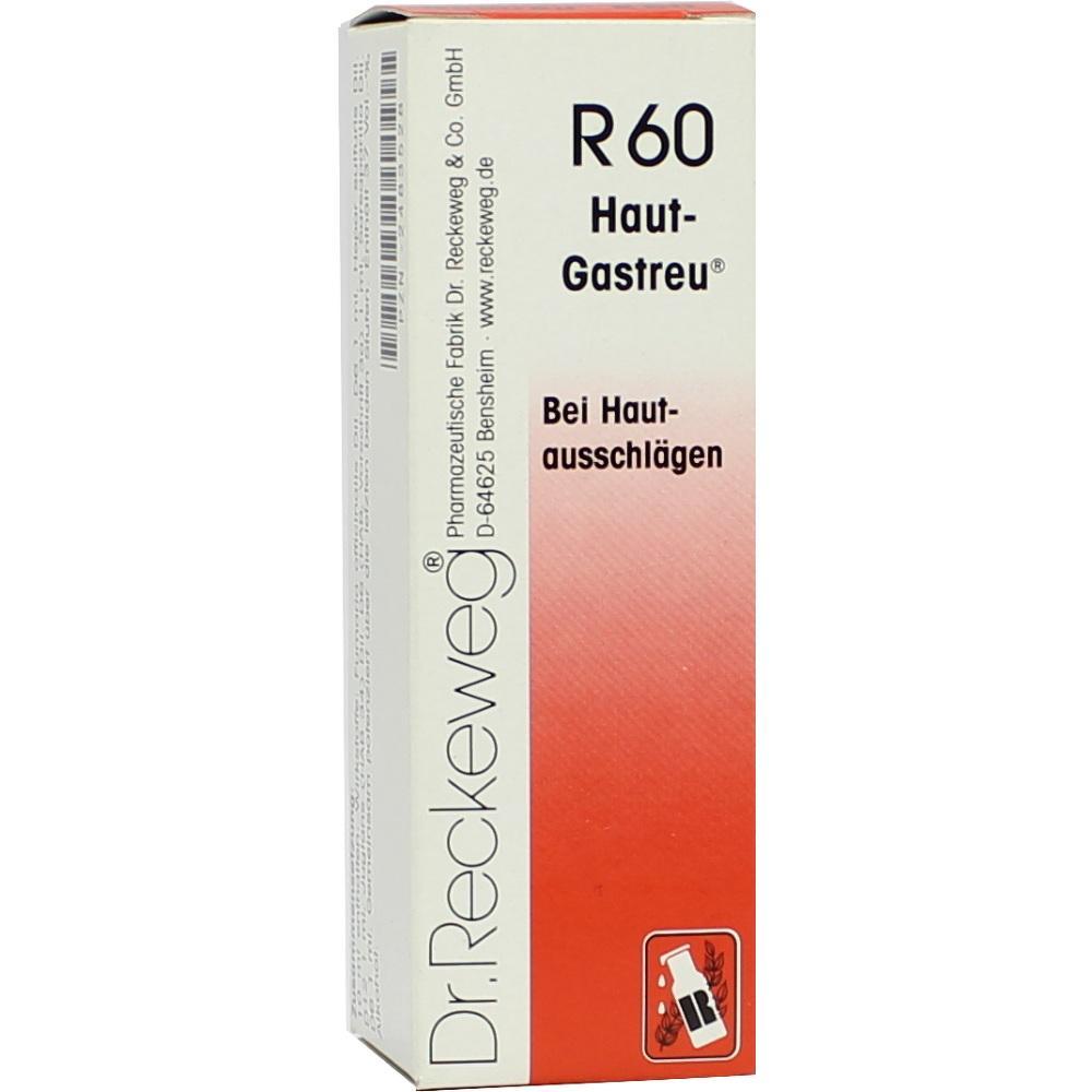 Wei&szlig;e Produktverpackung mit der Aufschrift "R60" f&uuml;r Hautausschl&auml;ge.