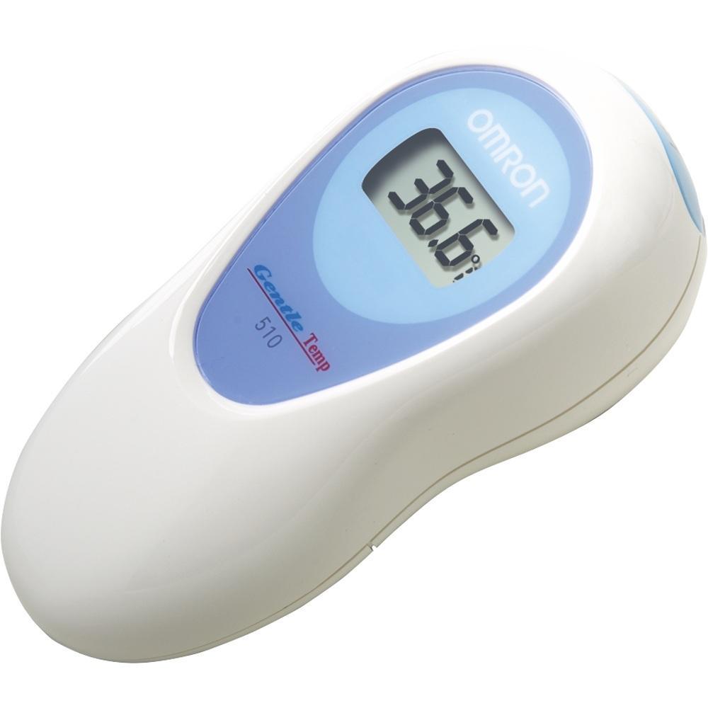 Ein digitales Thermometer zeigt 36,6 Grad an.