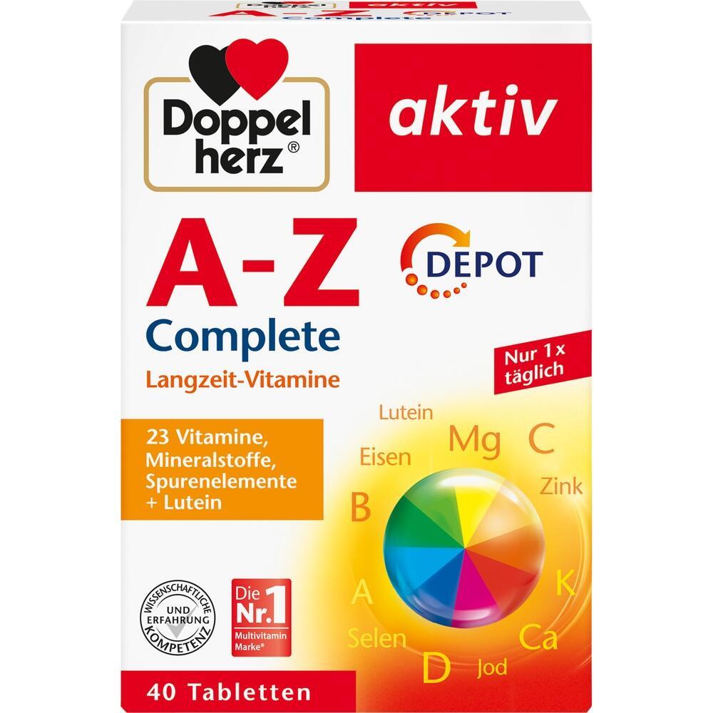 Packung mit Vitaminen von A-Z f&uuml;r t&auml;glichen Gebrauch.