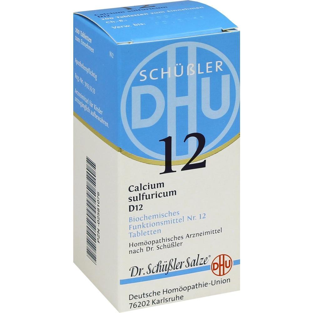 Schachtel mit homöopathischen Tabletten der Marke Schüßler, Nummer 12.