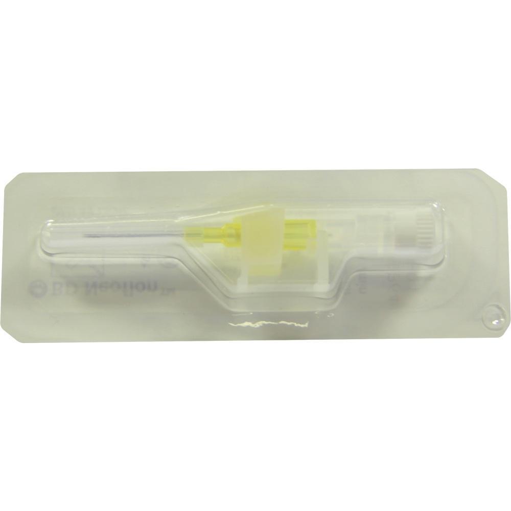 Eine sterile Kanüle in durchsichtiger Verpackung.