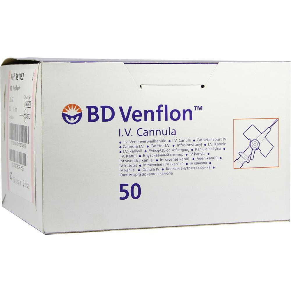 Eine weiße Schachtel mit der Aufschrift "BD Venflon I.V. Cannula".