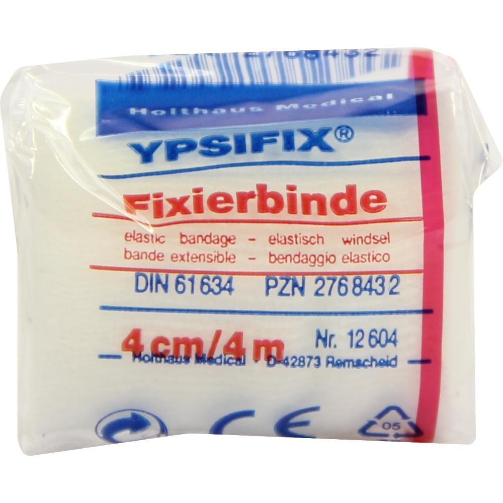 Eine Verpackung einer elastischen Fixierbinde, 4 cm breit und 4 m lang.