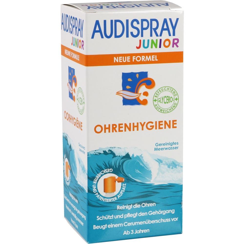 Verpackung von Ohrenspray f&uuml;r Kinder ab 3 Jahren zur Ohrenhygiene.