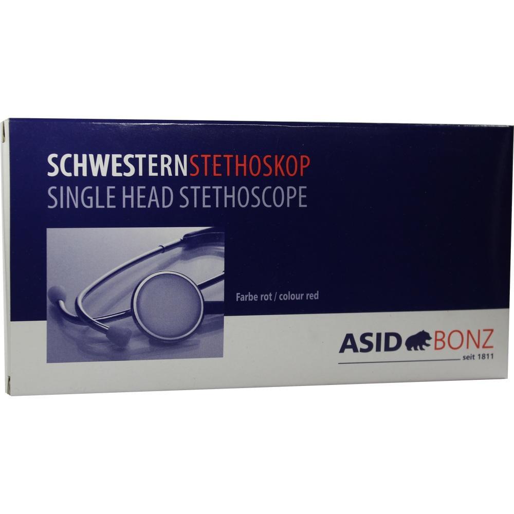 Verpackung eines Stethoskops mit der Aufschrift "Schwesternstethoskop, Farbe rot".